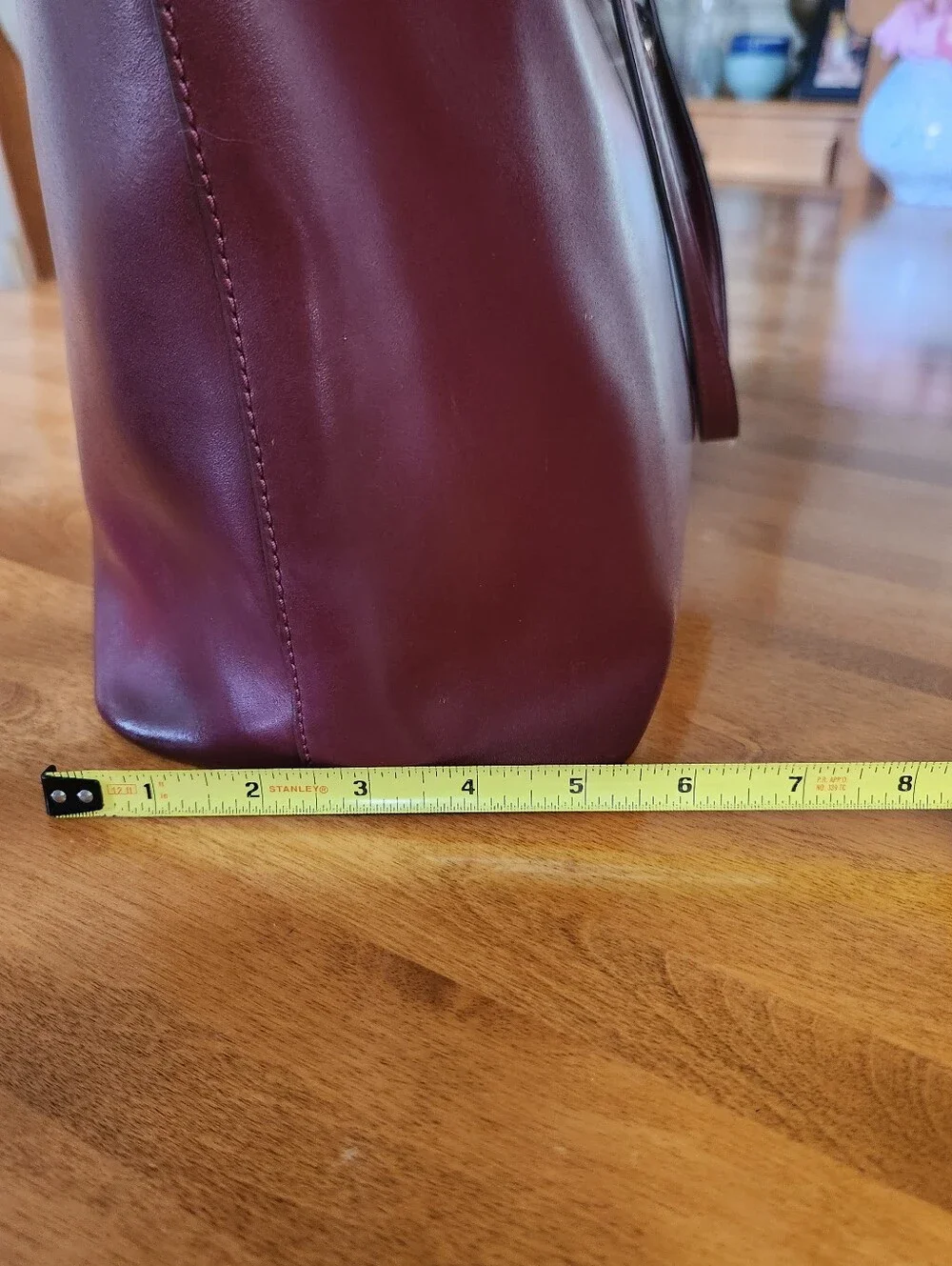 kate spade New York Cherrywood Burgundy Leather Tote